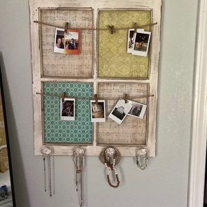 Wall Decoration. Can hold pictures and jewelry